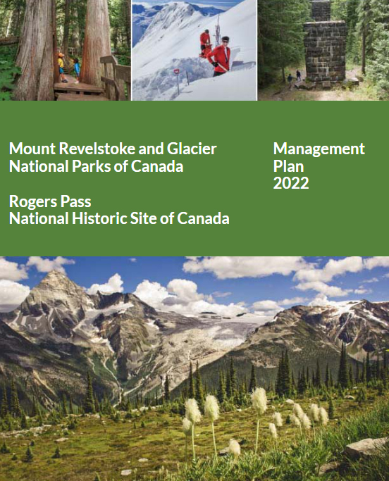 Cover of the Mount Revelstoke and Glacier National Parks Management Plan