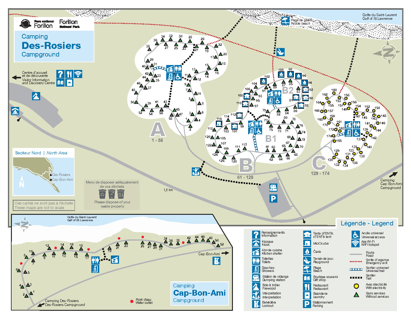 Map of the campgrounds