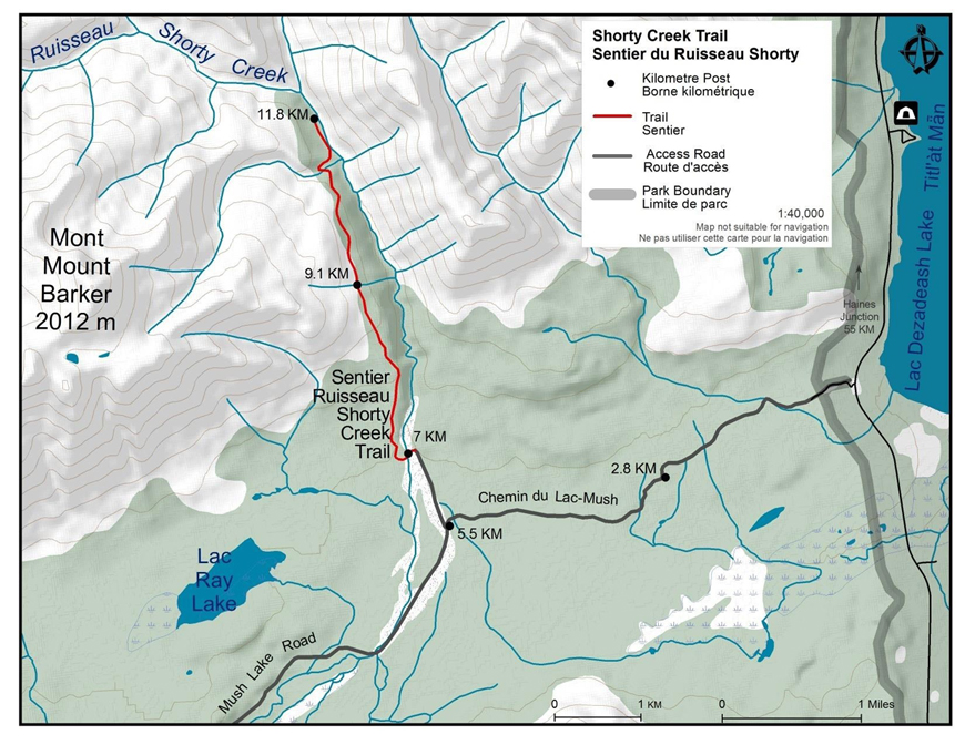 Map of Shorty Creek Trail