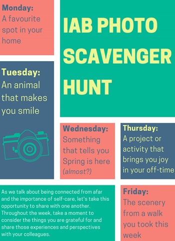 Poster: IAB photo scavenger hunt