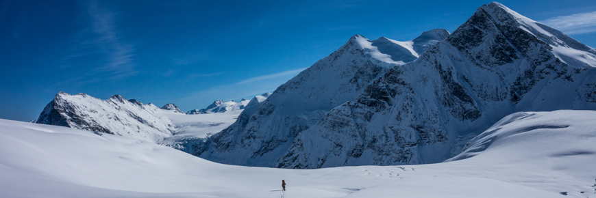 Ski touring in Glacier National Park