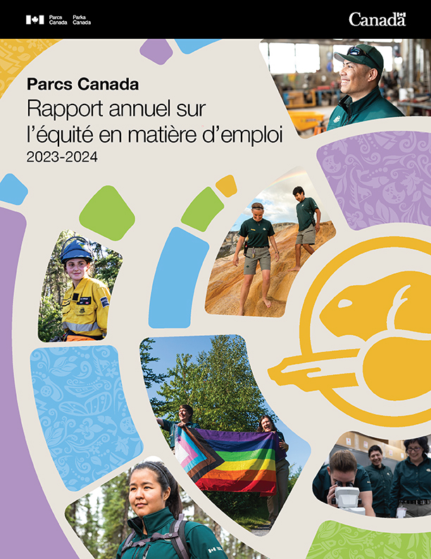 Page couverture du rapport annuel sur l'équité en matière d'emploi 2023-2024 - La description textuelle suit