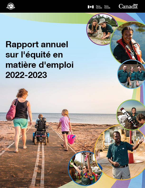 Page couverture du rapport annuel sur l'équité en matière d'emploi 2022-2023 - La description textuelle suit