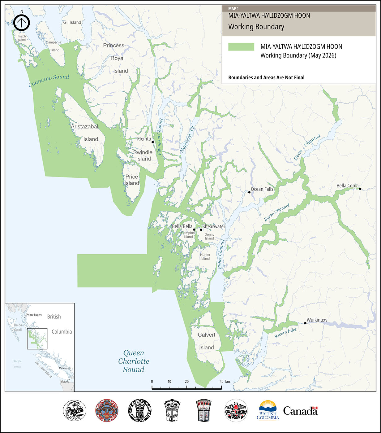 Working boundary map — text version follows