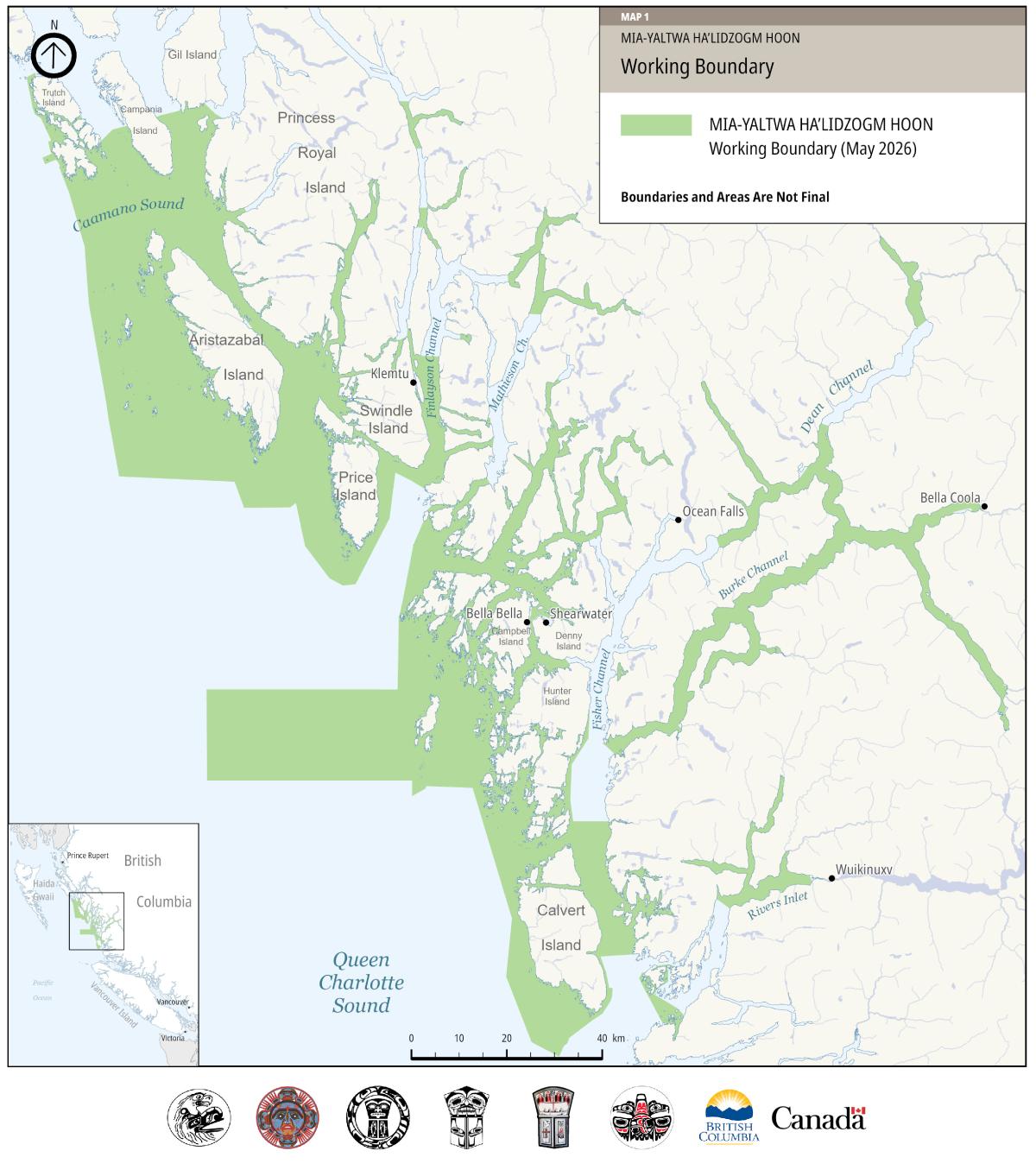 Working boundary map — text version follows