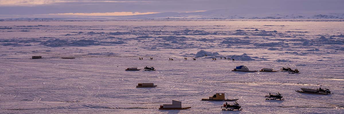 Les déplacements de la glace de mer, l'aire marine nationale de conservation de Tallurutiup Imanga.