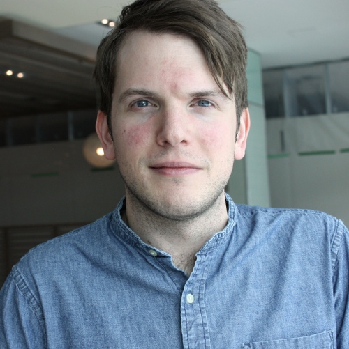 Portrait of a man with blue shirt