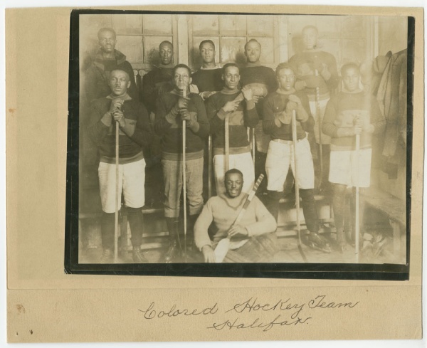 Archival image of Africville Sea-Sides hockey team, part of the Colored Hockey League of the Maritimes National Historic Event