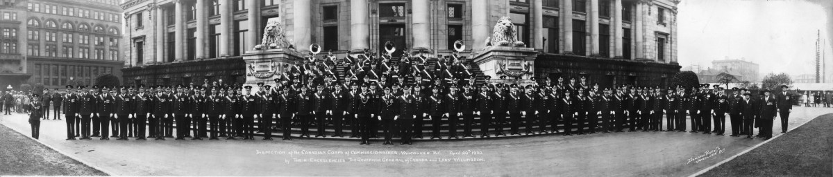 No. 3 Company, known as Commissionaires British Columbia Division, on parade in Vancouver in 1930