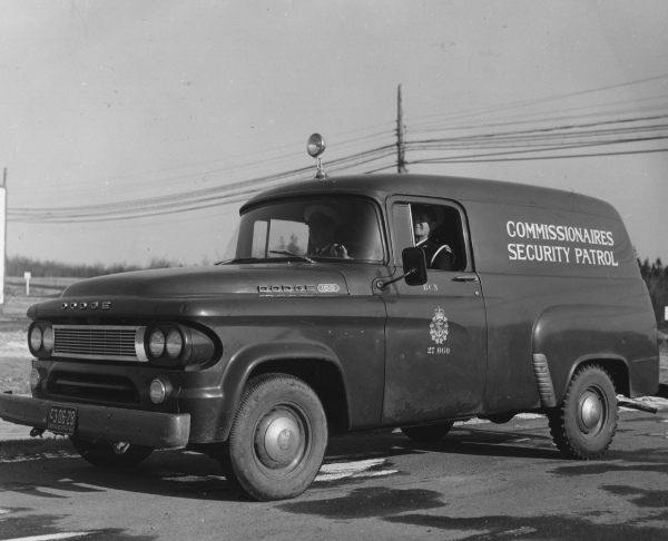 Commissionaires Security Patrol vehicle in Nova Scotia, 1963