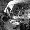 Illustration of the Caraquet Riot of 1875, found in The Canadian Illustrated News