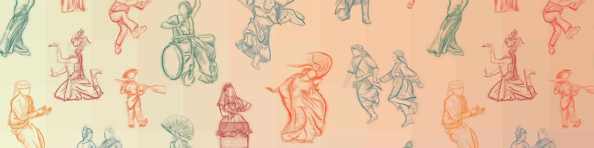 annière pour le Mois du patrimoine asiatique au Canada 2025 avec des dessins colorés de personnes participant à diverses activités culturelles.