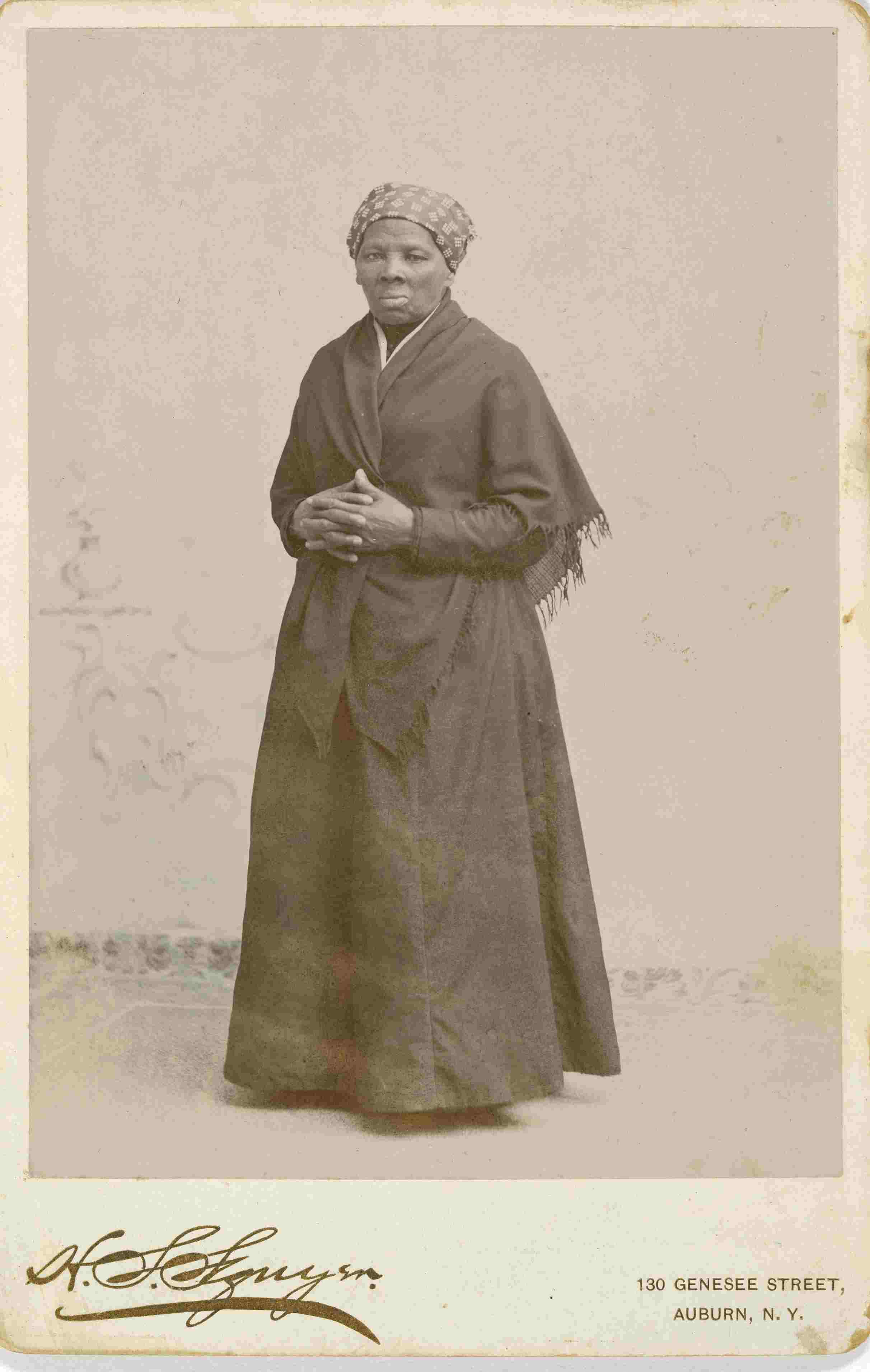 Historic black and white photograph of a woman