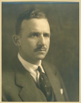 Sepia photo of a headshot of a man