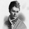Black and white illustration of the portrait of a woman