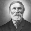 Illustration historique en noir et blanc du portrait d'un homme portant une barbe