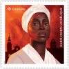 Timbre de la Société canadienne des postes commémorant le personnage historique national de Marie-Joseph dite Angélique