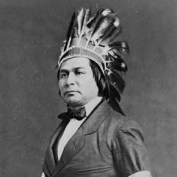 Black and white portrait of an indigenous man