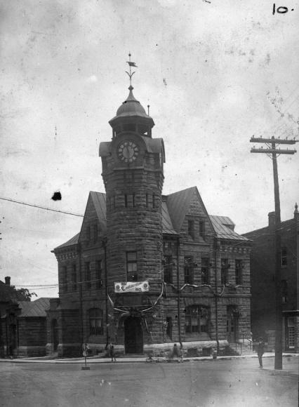 D.A Gillies Building National Historic Site used as a post office, Arnprior, Ontario, 1927