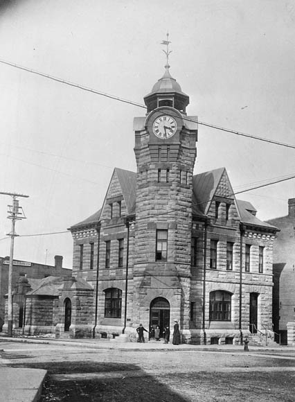 The D. A. Gillies Building used as a post office, circa 1906