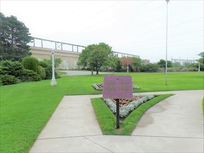 Commemorative plaque for Queenston-Chippawa Hydro-Electric Development National Historic Site, in Ontario