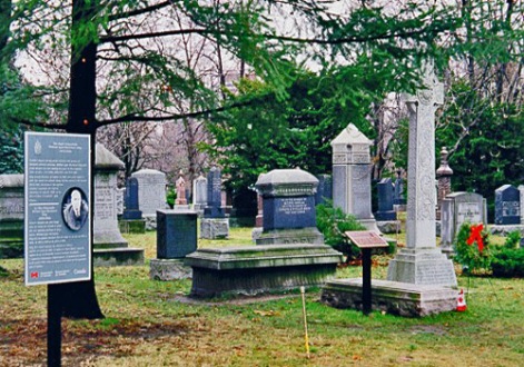 Photo des pierres tombales du cimetière