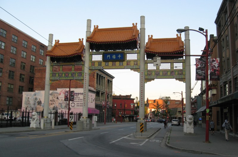 Gates of a chinatown and buildings
