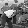Soldiers working a cannon