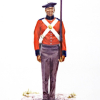 Illustration of a soldier in a Black militia unit, between 1843 and 1850, to commemorate the historical importance of Black militia units in Upper Canada, 1812 and 1850
