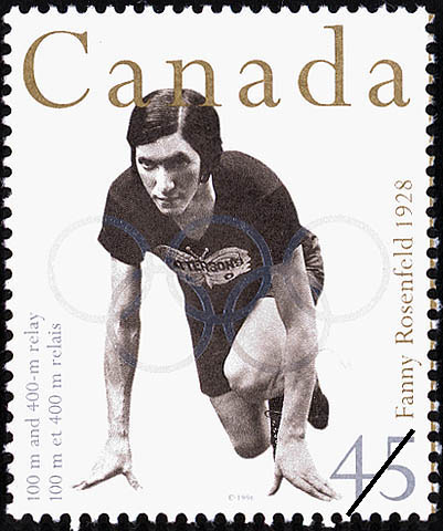 Post-stamp of an athlete woman 