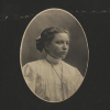 Portrait of a woman circa 1910 and black background