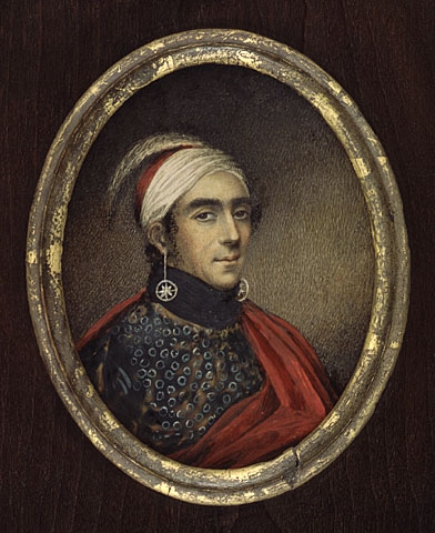 Peinture du chef mohawk Teyoninhokarawen (John Norton) (1770-1823), vers 1805