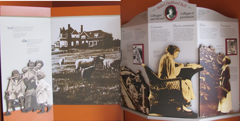 Panels on Mabel Bell at Alexander Graham Bell Museum, Cape Breton