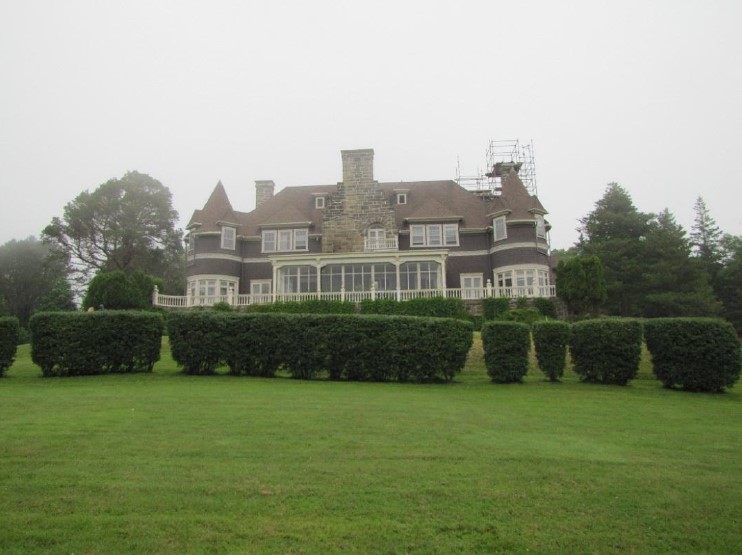 South elevation of Beinn Bhreagh Hall, a large home built in the 1890s for inventor Alexander Graham Bell and his wife Mabel