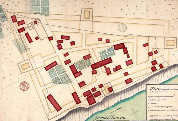 A aerial view of a map