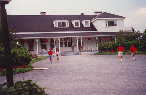 Vintage photo of a building on a historic garden site