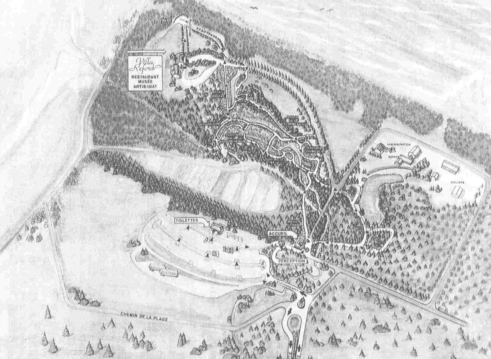 Aerial photo of a garden site