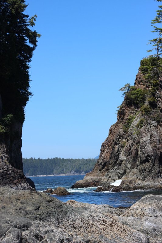 Natural rocks and water