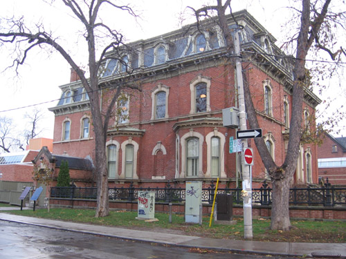A large house on a street