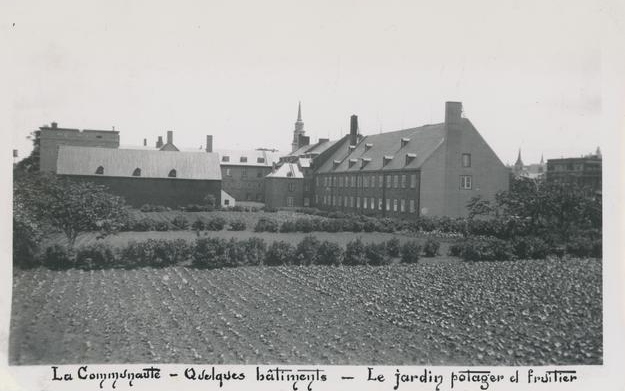 Exterior view of some buildings of the monastery and the General Hospital, circa 1928