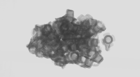 L’imagerie grise par rayons X des amorces à percussion.