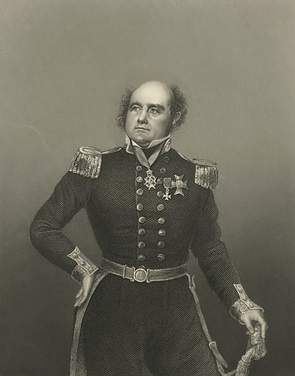 Sir John Franklin en uniforme.