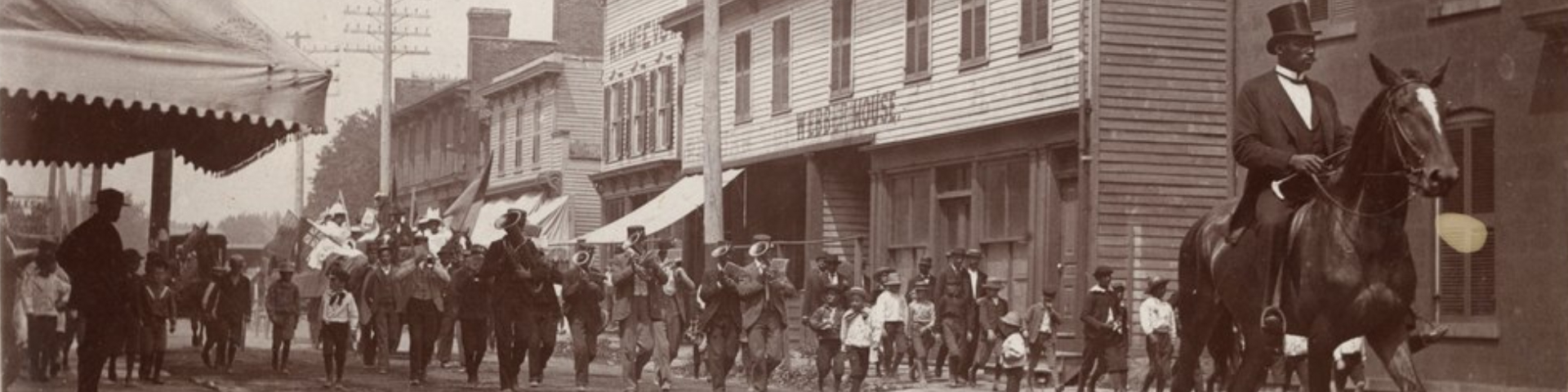 Parade lors du Jour de l'émancipation, Amherstburg, Ontario, 1894