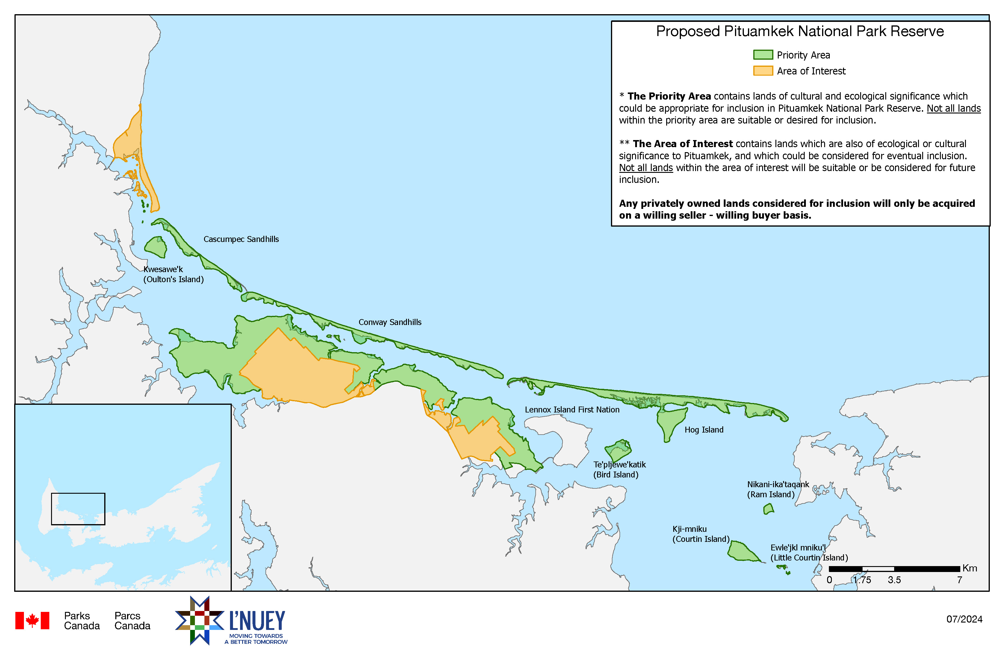 Pituamkek (Hog Island) area map