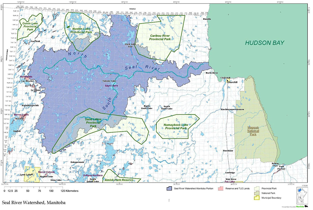 Map of the Seal River Watershed, Manitoba. 