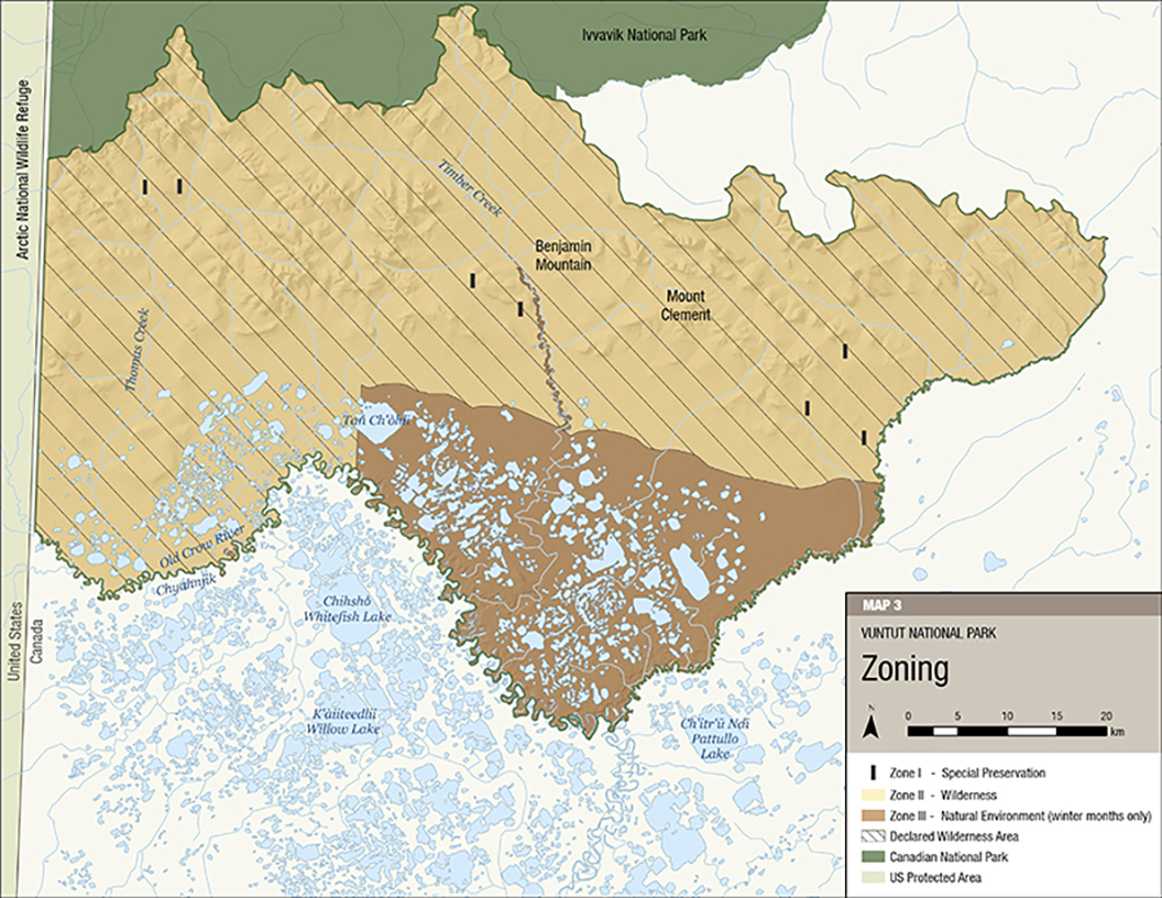 Map 3: Vuntut National Park Zoning