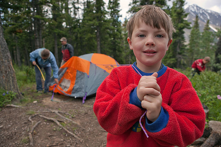  Visiteurs sur le terrain de camping du lac Kathleen.