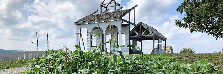 A garden at Obadjiwan–Fort Témiscamingue National Historic Site
