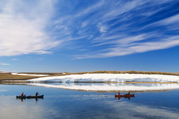 Canoeing in the Thomsen River Valley.