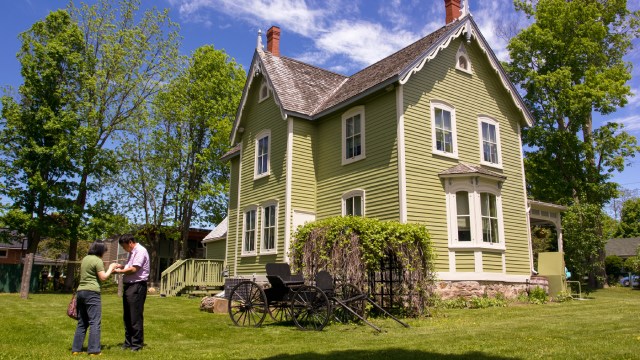 Visitors enjoy learning about history.